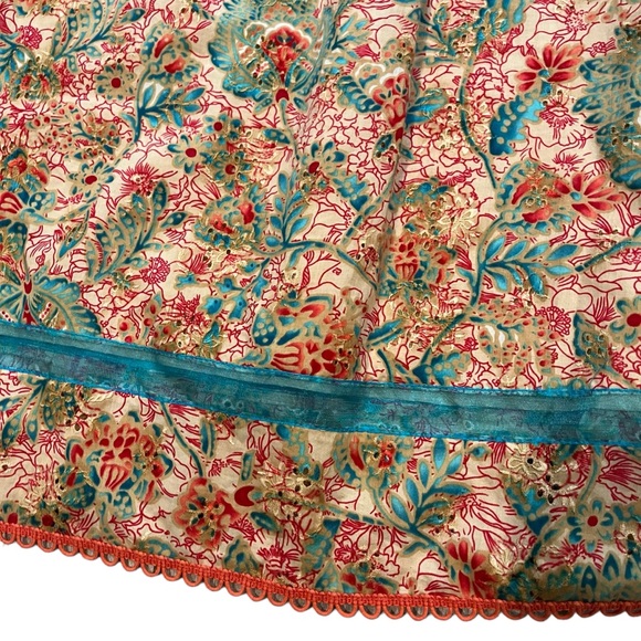 CYNTHIA STEFFE Sleeveless Beaded Cotton Dress,  Silk Lined, Sz 4 - Picture 13 of 16